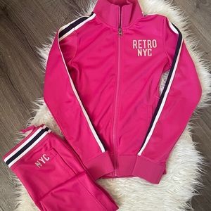 Retro NYC Pink jogger set